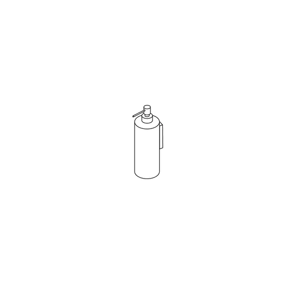 Wall mounted stainless steel liquid soap dispenser above the basin splash line