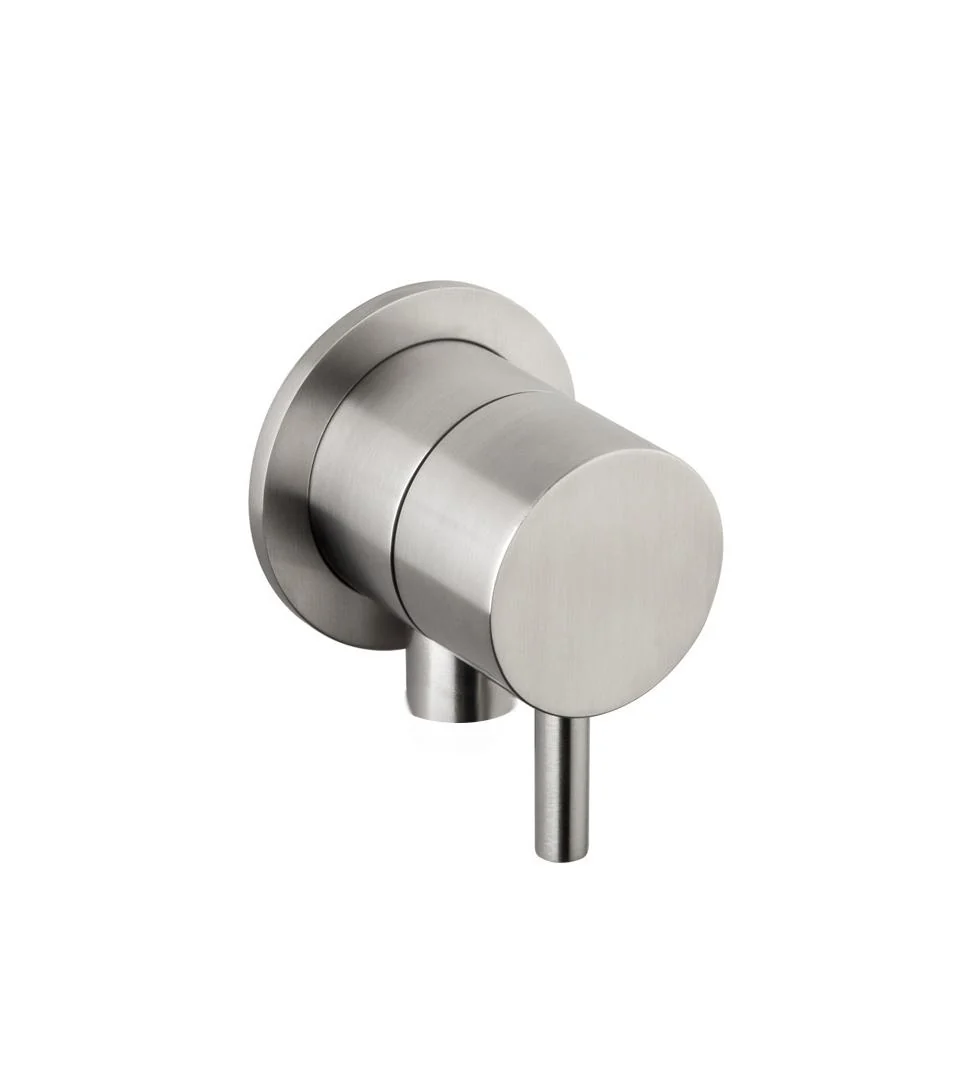 M10x1 isolating valve in AISI 316 stainless steel with a flexible connection
