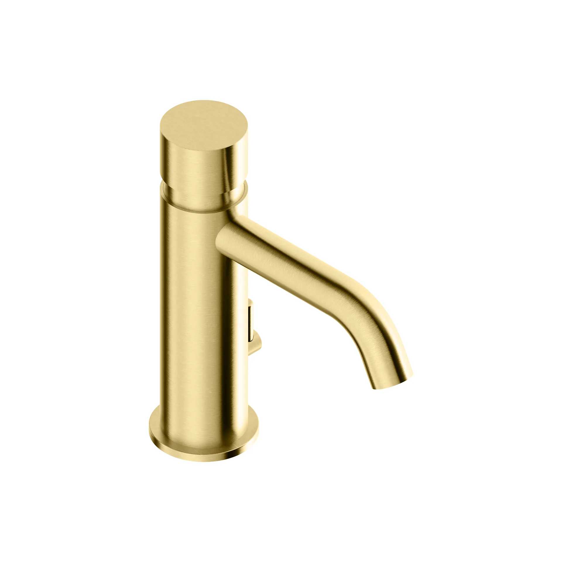 Self-closing basin mixer tap in 316L stainless steel